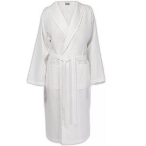Linum Home Textiles Waffle Weave Unisex Robe Small/Medium New White Comfort